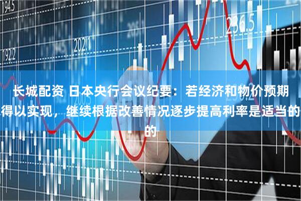 长城配资 日本央行会议纪要：若经济和物价预期得以实现，继续根据改善情况逐步提高利率是适当的