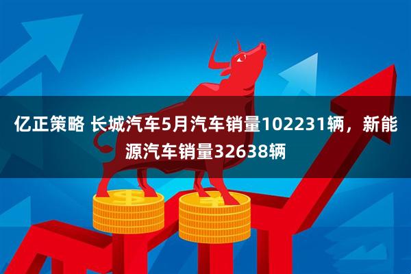 亿正策略 长城汽车5月汽车销量102231辆，新能源汽车销量32638辆